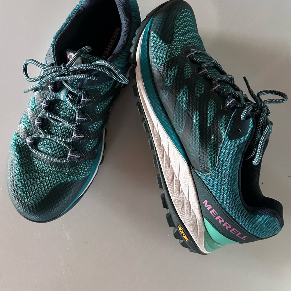 Merrell shoes. Walk. Run. Hike. Women’s size 9. Vibram soles.